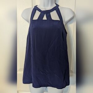 Annie Griffin blue strap tank top Sz: S